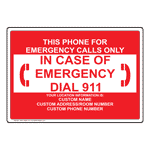 Fire/Emergency - Emergency Contact Signs and Labels