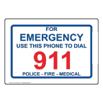 Fire/Emergency - Emergency Contact Signs and Labels