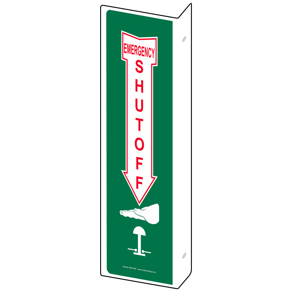 Emergency Switch Symbol Sign NHE7255Tri Emergency Response