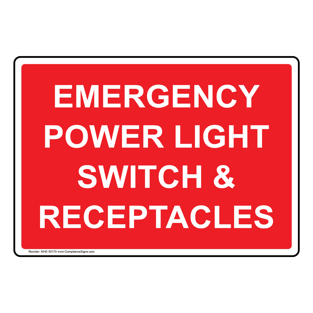 Emergency Electrical Sign NHE30001