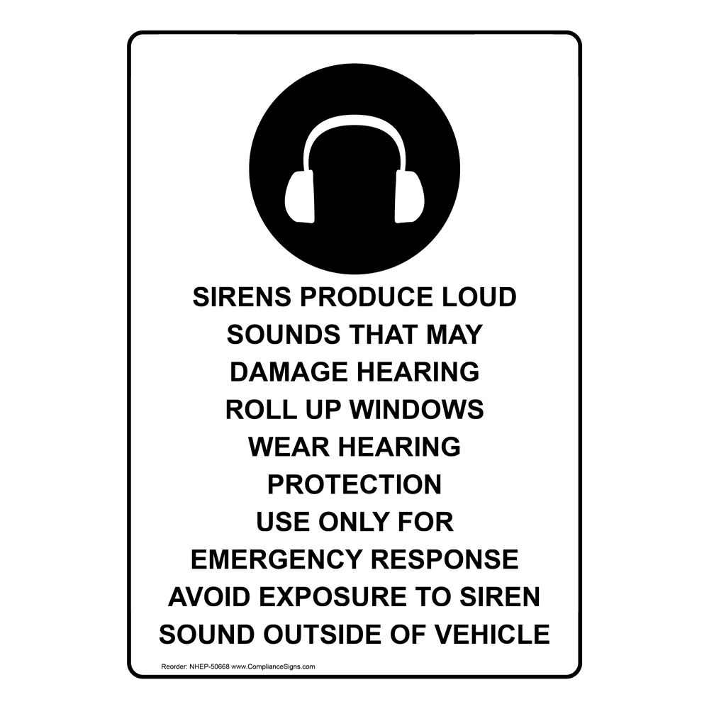 Portrait Sirens Produce Loud Sounds Sign With Symbol NHEP50668