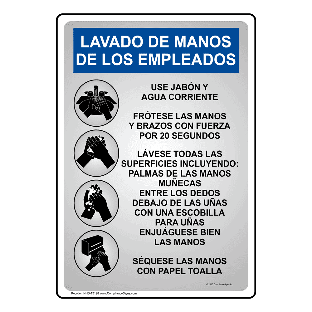 Hand Washing Printable Posters Spanish