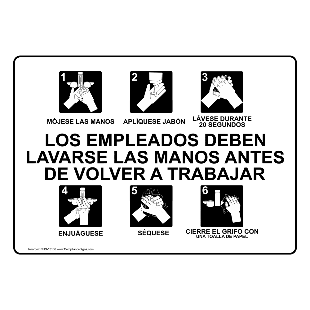 Hand Washing Printable Posters Spanish