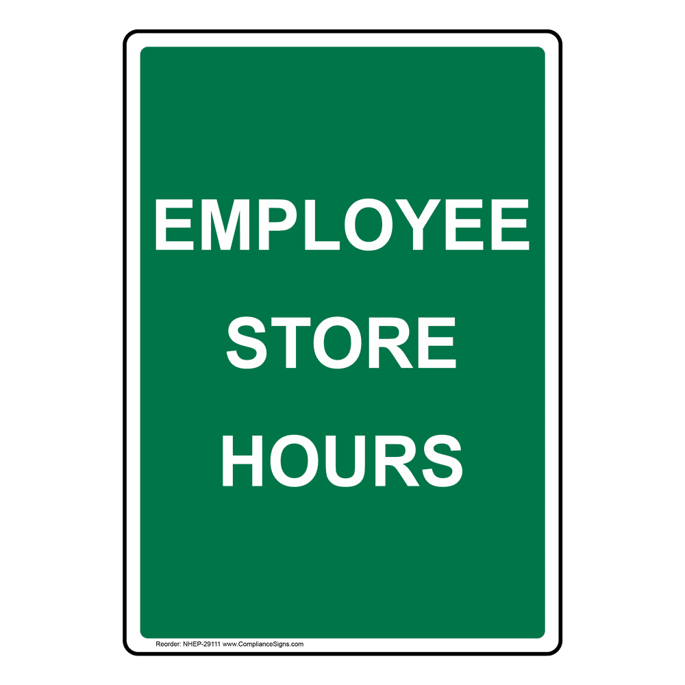 portrait employees only sign with symbol nhep 29112