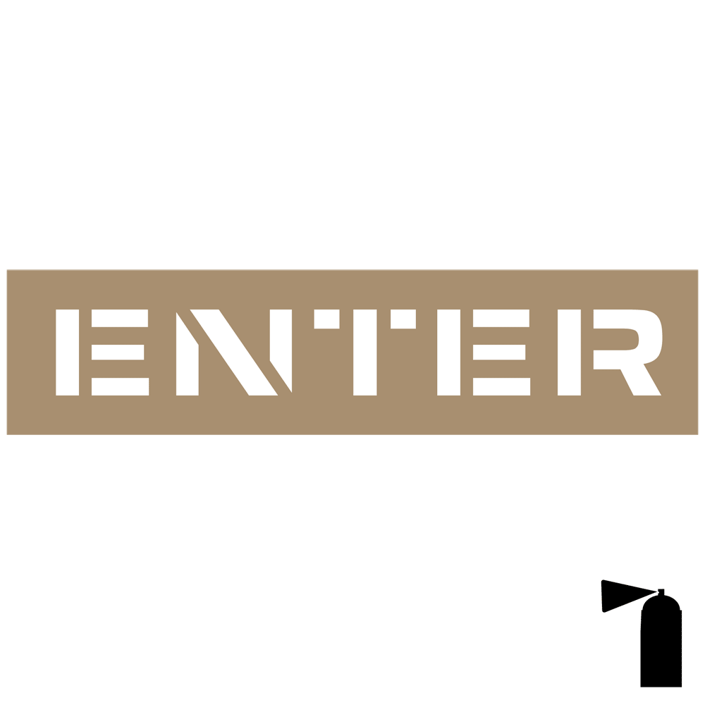 Enter Stencil NHE-19472 Enter and Exit Set