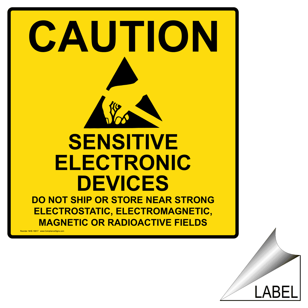 Sensitive Electronic Devices Label NHE18617 Process Hazards