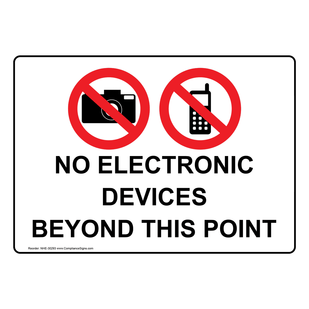 Portrait No Electronic Devices Beyond Sign With Symbol NHEP30293