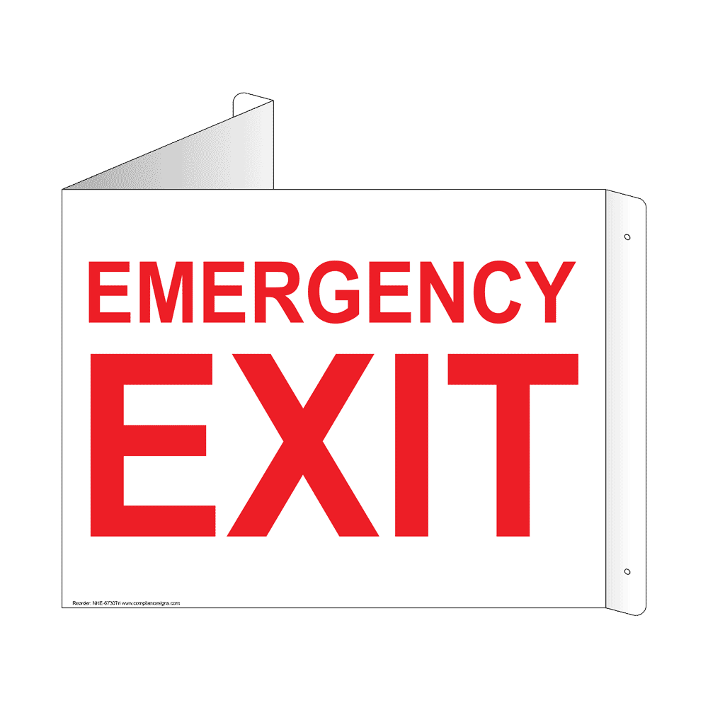 Emergency Exit Sign NHE6730Tri Exit Emergency / Fire
