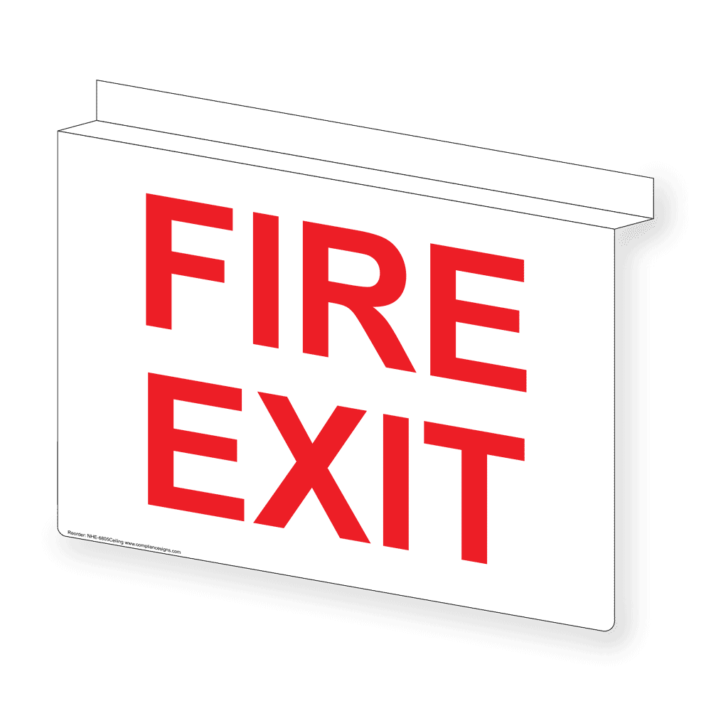 Ceiling-Mount FIRE EXIT Sign NHE-6805Ceiling