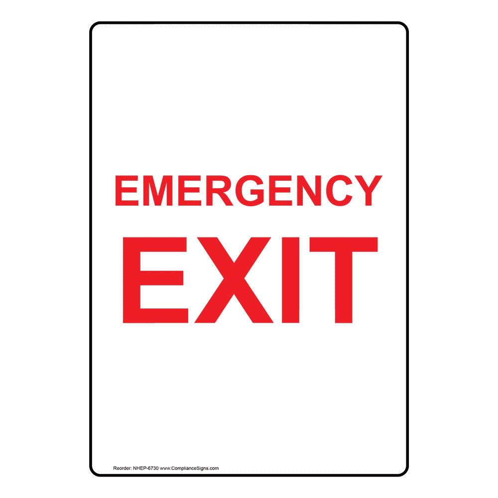 Portrait Emergency Exit Sign NHEP6730
