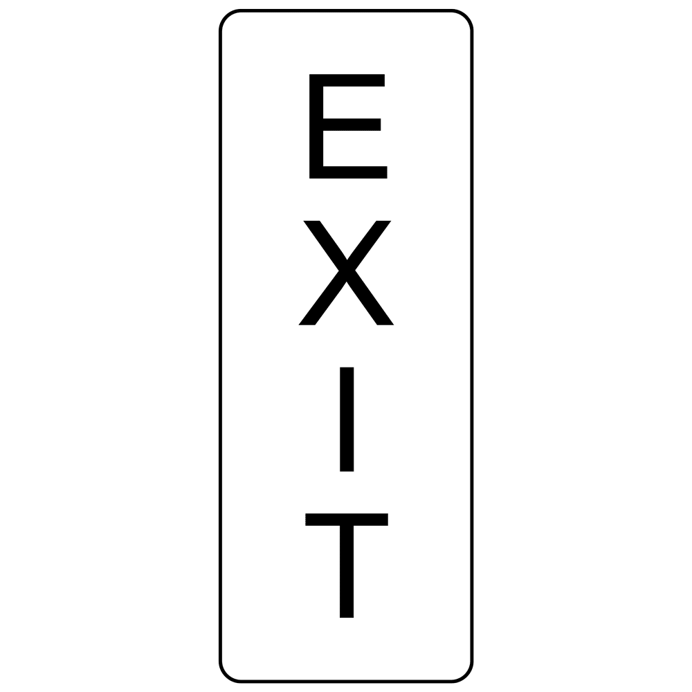 Exit Black on White Engraved Sign EGRE19471BLKonWHT Enter / Exit