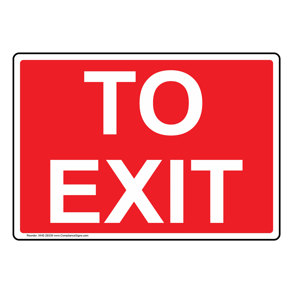 To Exit Sign NHE29339