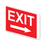 Exit With Inward Arrow Sign NHE-6765Proj Enter / Exit