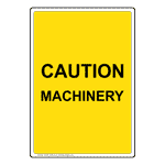 Portrait Caution Machinery Sign NHEP-18294