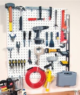 LocBoard (2) 18 in. x 36 in. Industrial Steel Tool Board Pegboard with 30 Piece Assortment Kit