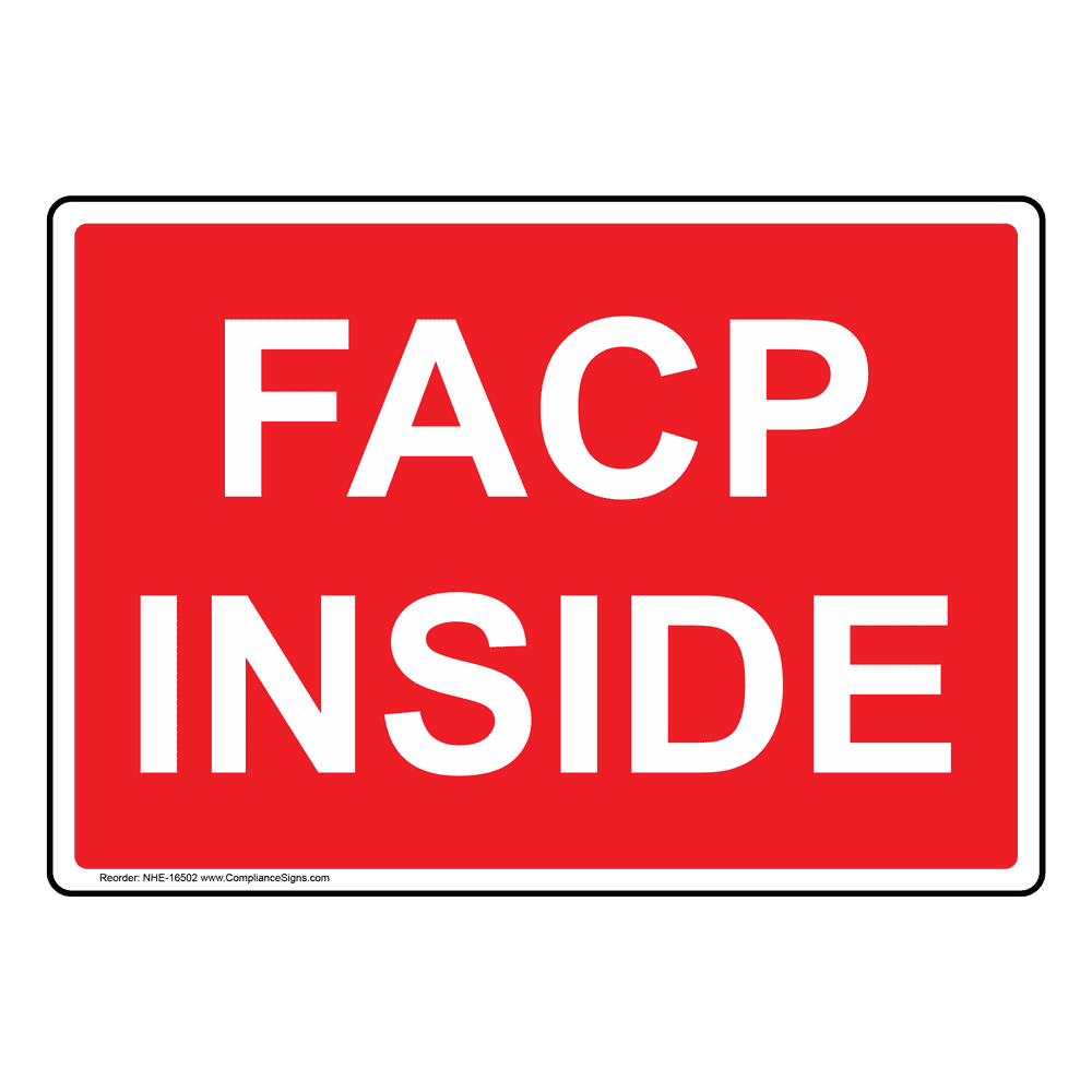 FACP Inside Sign NHE16502
