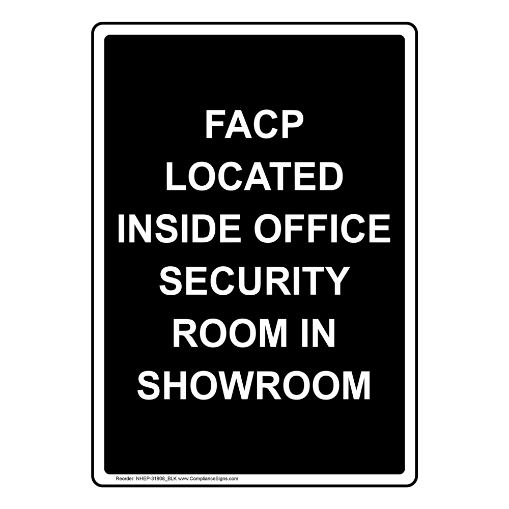 Portrait FACP Second Floor Sign NHEP31807