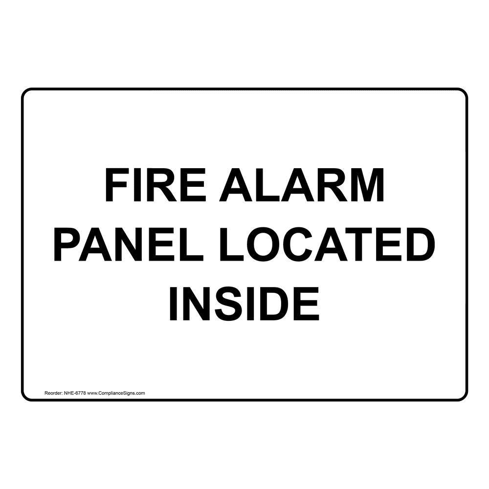 Fire Alarm Panel Located Inside Sign NHE 6778