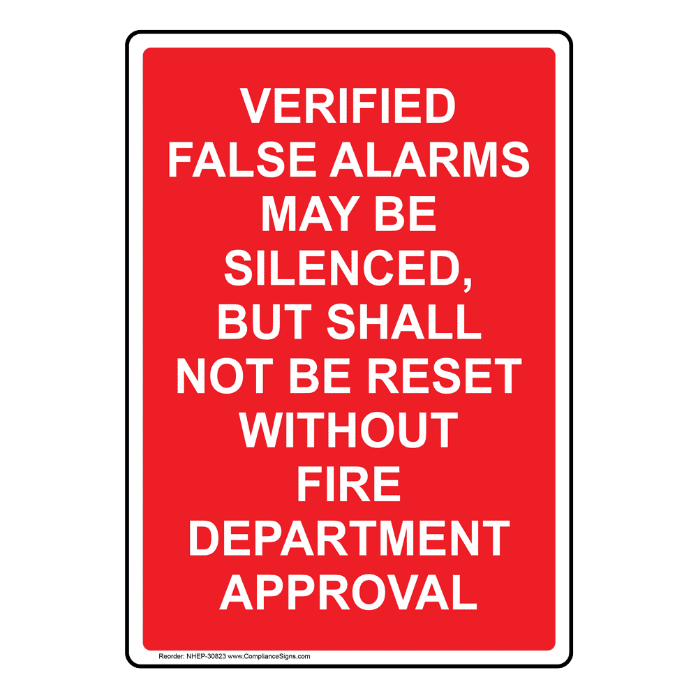 Portrait Verified False Alarms May Be Silenced, Sign NHEP30823