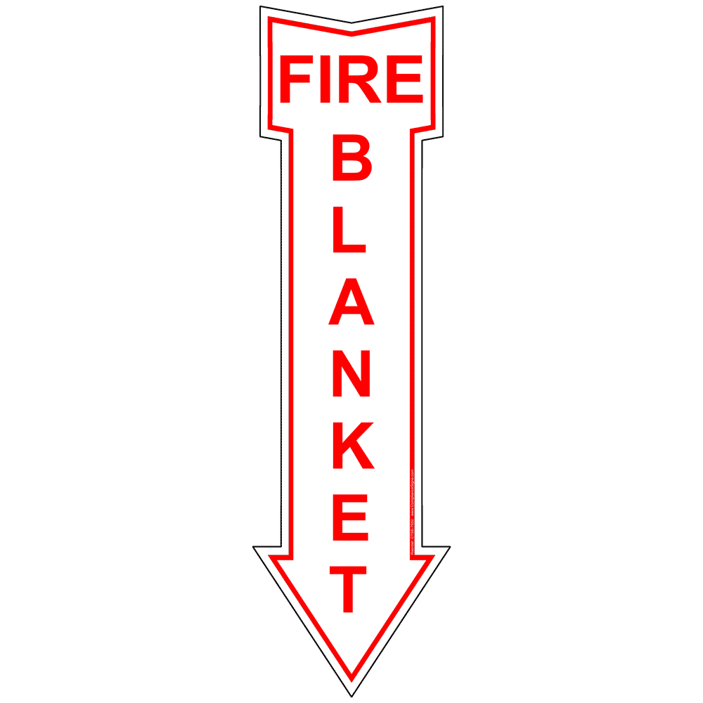 Portrait Fire Blanket Label CTSE7555_RED