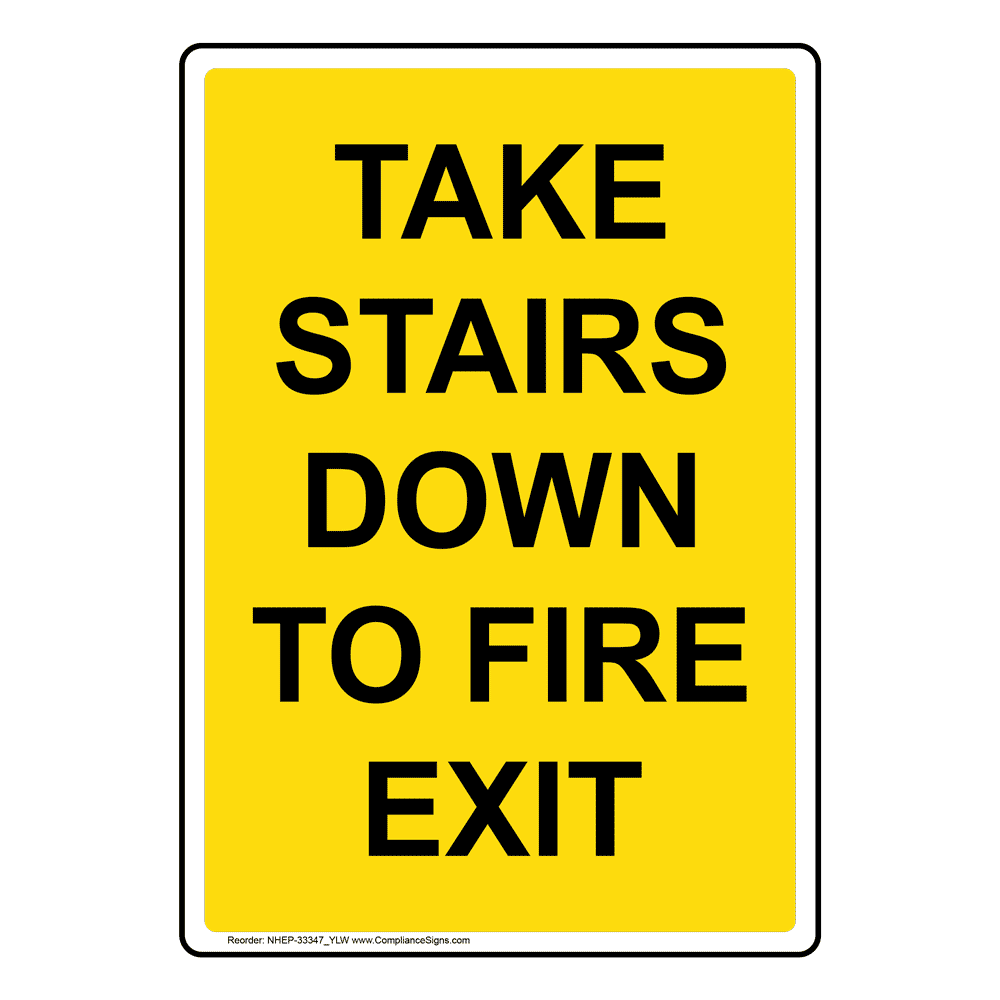 Stairs Fire Sign
