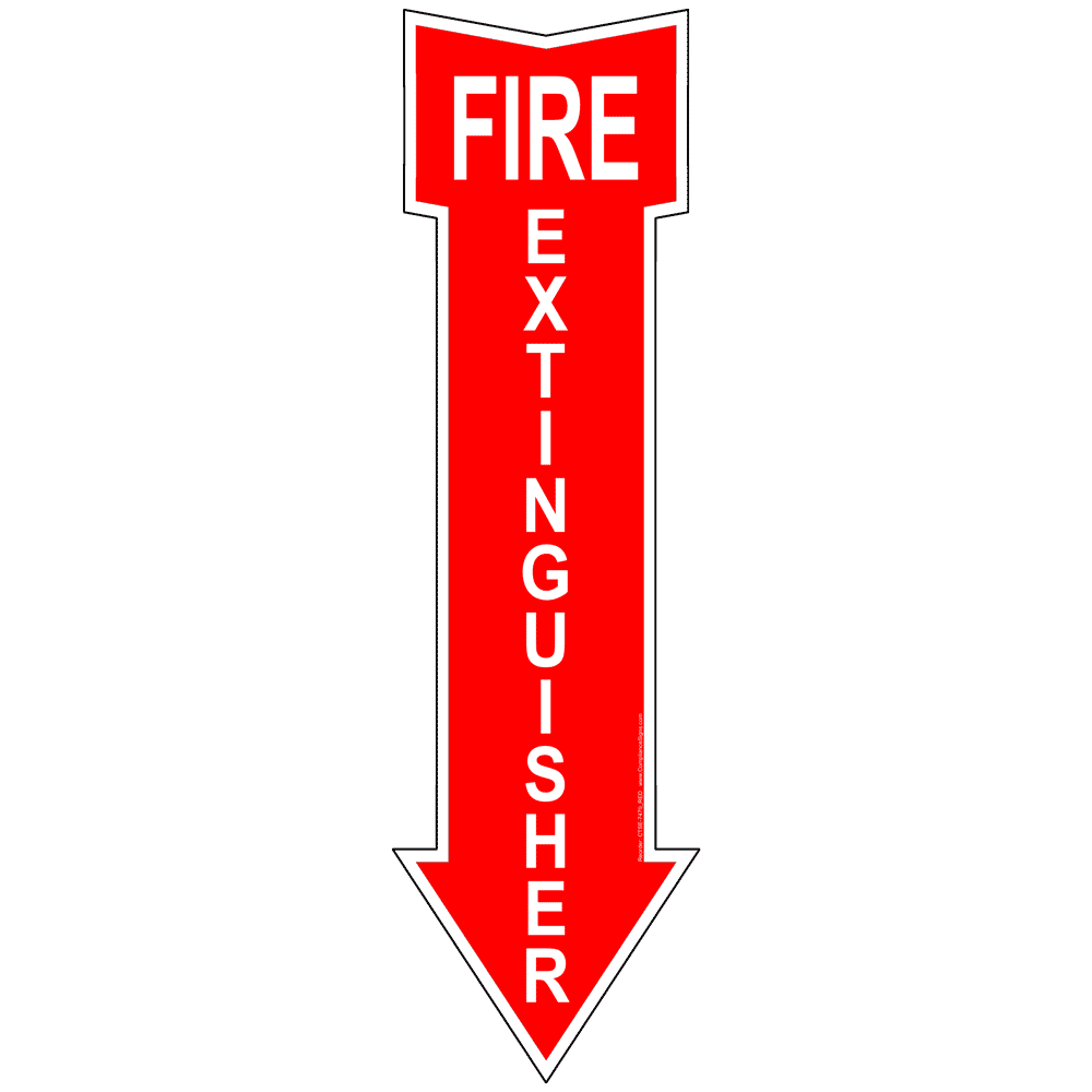 Portrait Fire Extinguisher Label CTSE-7470_RED