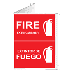Fire Extinguisher Bilingual Sign NHB-13845Tri Fire Safety / Equipment