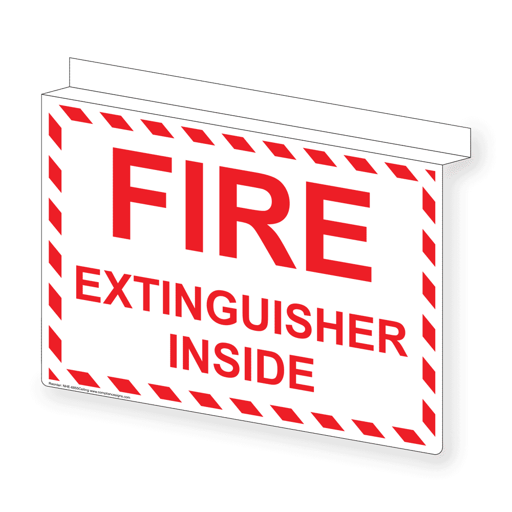 Fire Extinguisher Inside Spanish Sign NHS6855 Fire Safety / Equipment
