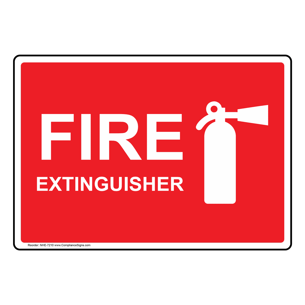 Fire Extinguisher Do Not Block Sign NHE7510