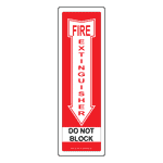 Fire Extinguisher Do Not Block Sign NHE-7480 Fire Safety / Equipment