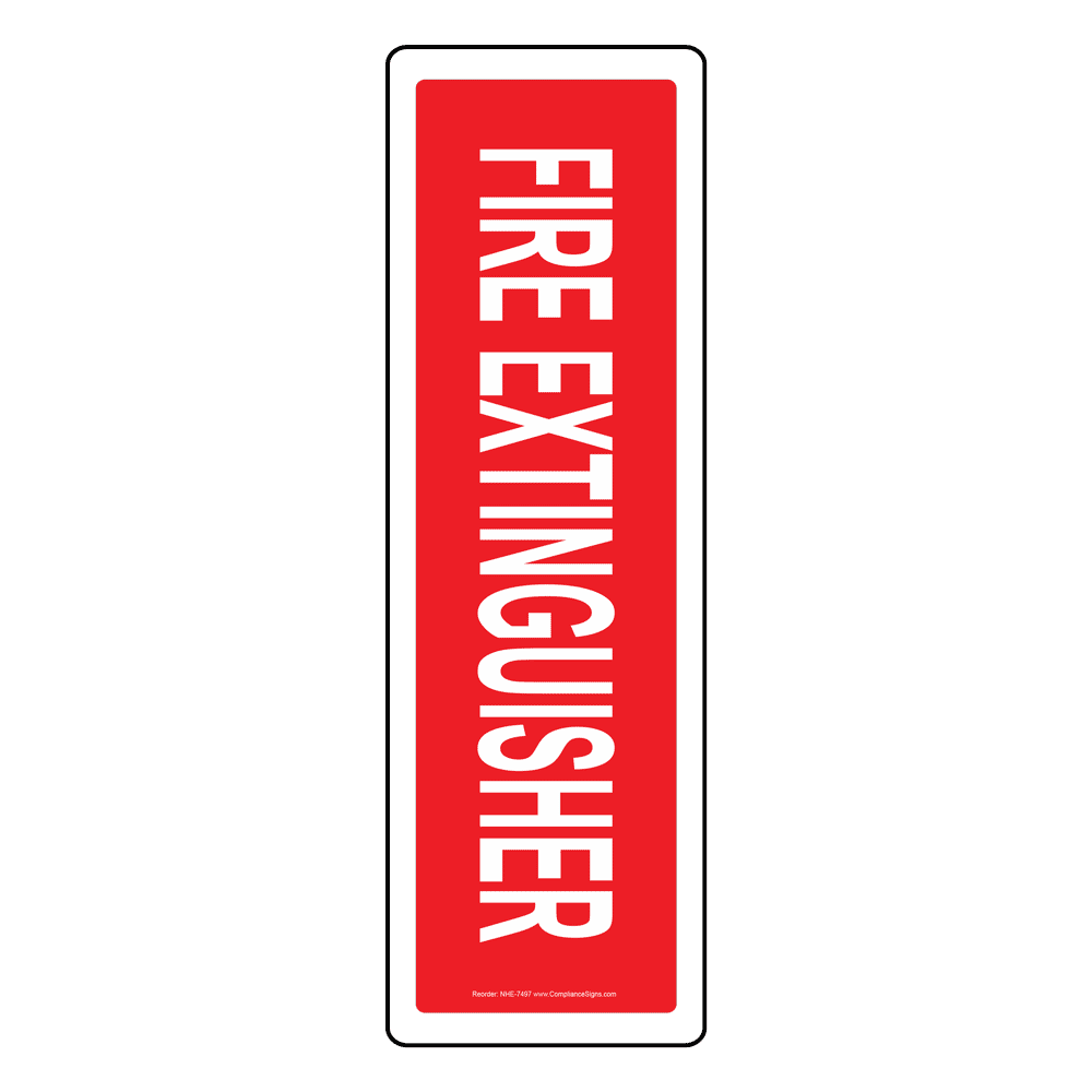 Fire Extinguisher Sign NHE-7497 Fire Safety / Equipment