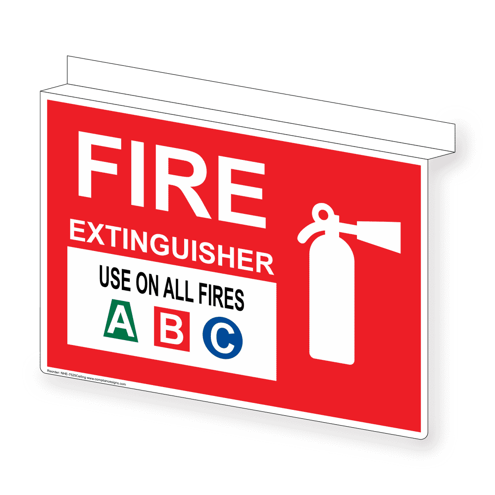 Fire Extinguisher Here Sign NHE-6831