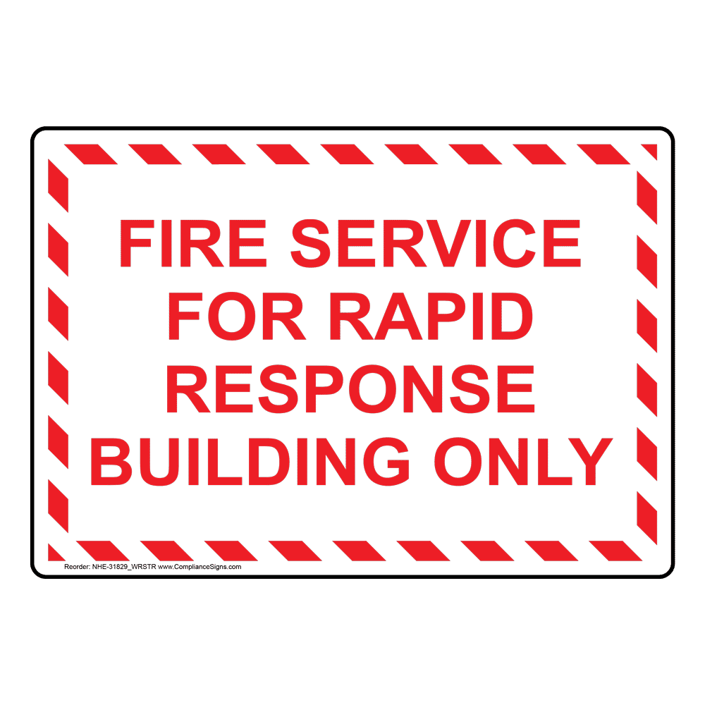 Fire Department Building Access Sign NHE31816_WRSTR