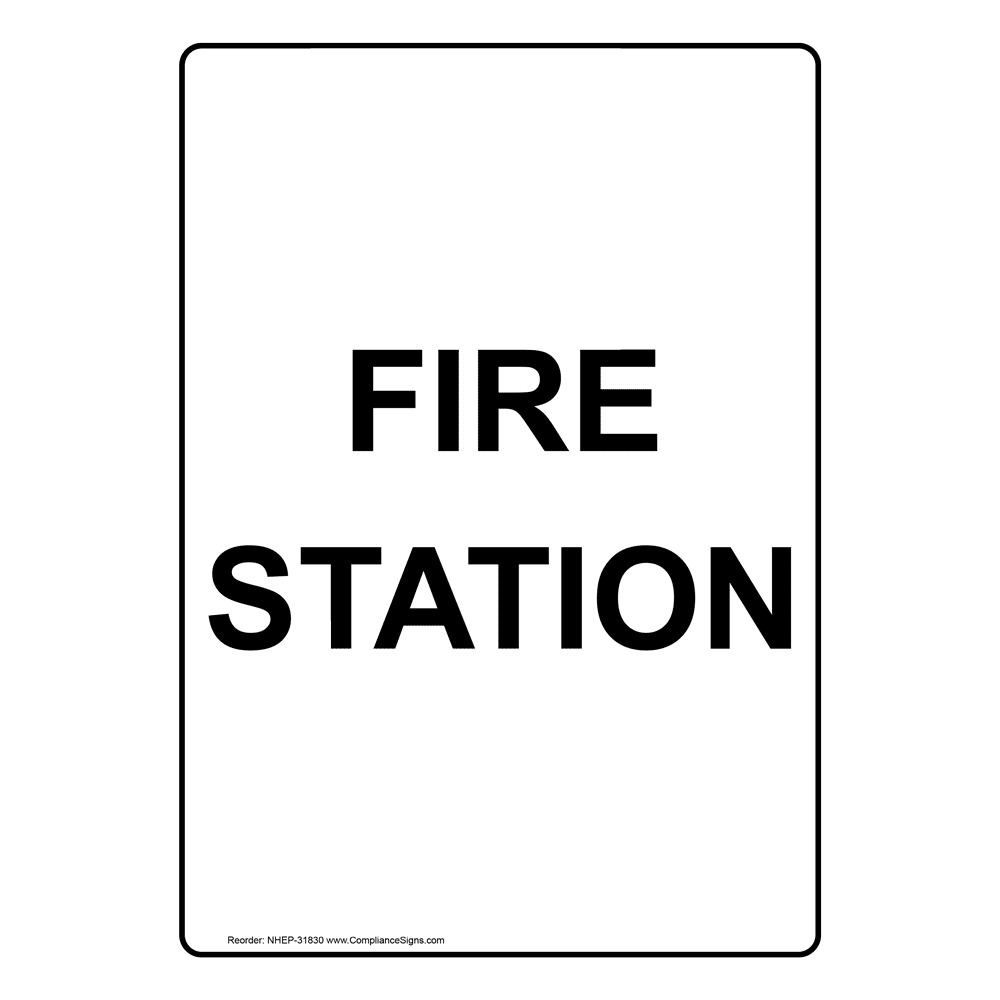 Portrait Fire Station Sign NHEP-31830