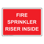 Fire Sprinkler Riser Inside Sign NHE-30928