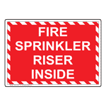 Fire Sprinkler Riser Inside Sign NHE-31051