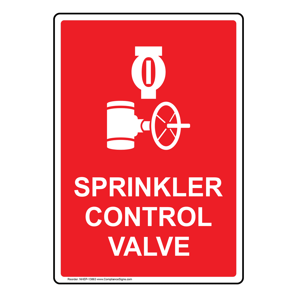 Sprinkler Standpipe Connection Sign With Symbol NHEP13860