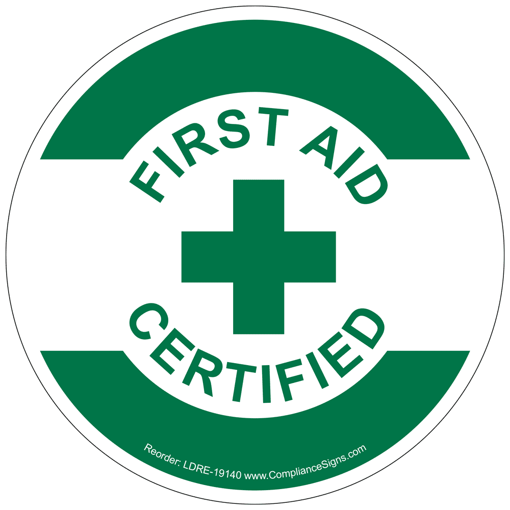 First Aid Certified Roll Label With Symbol LDRE19140
