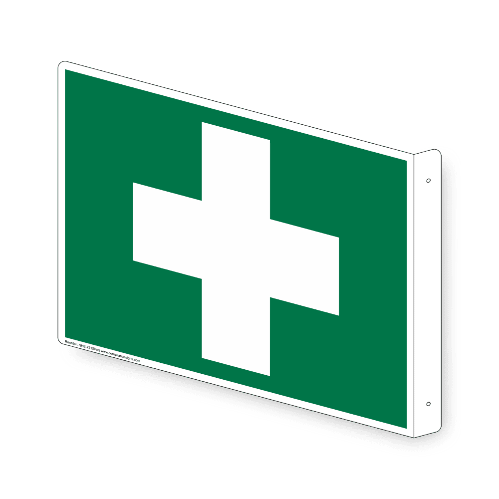 First Aid Cross Symbol Sign NHE7215Proj Emergency Response