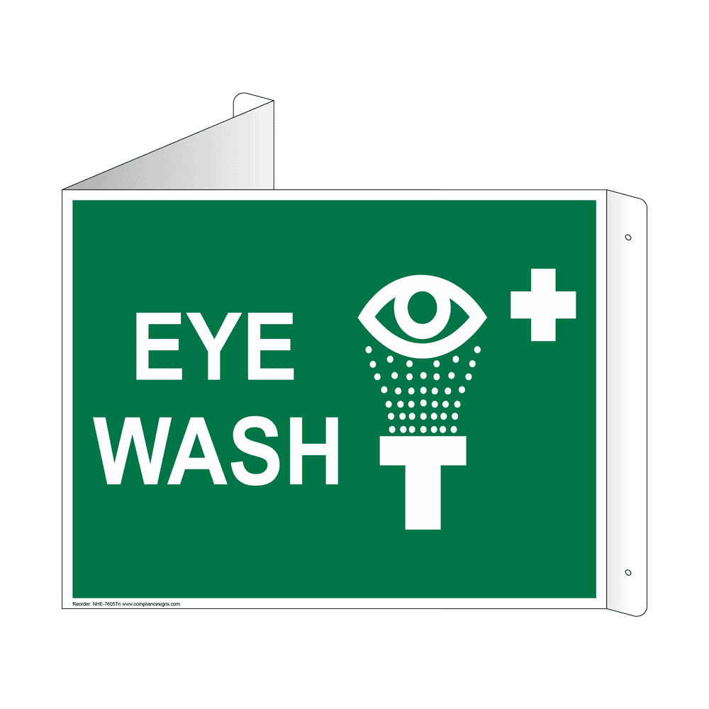 Eye Wash Sign NHE7605Tri Emergency Response