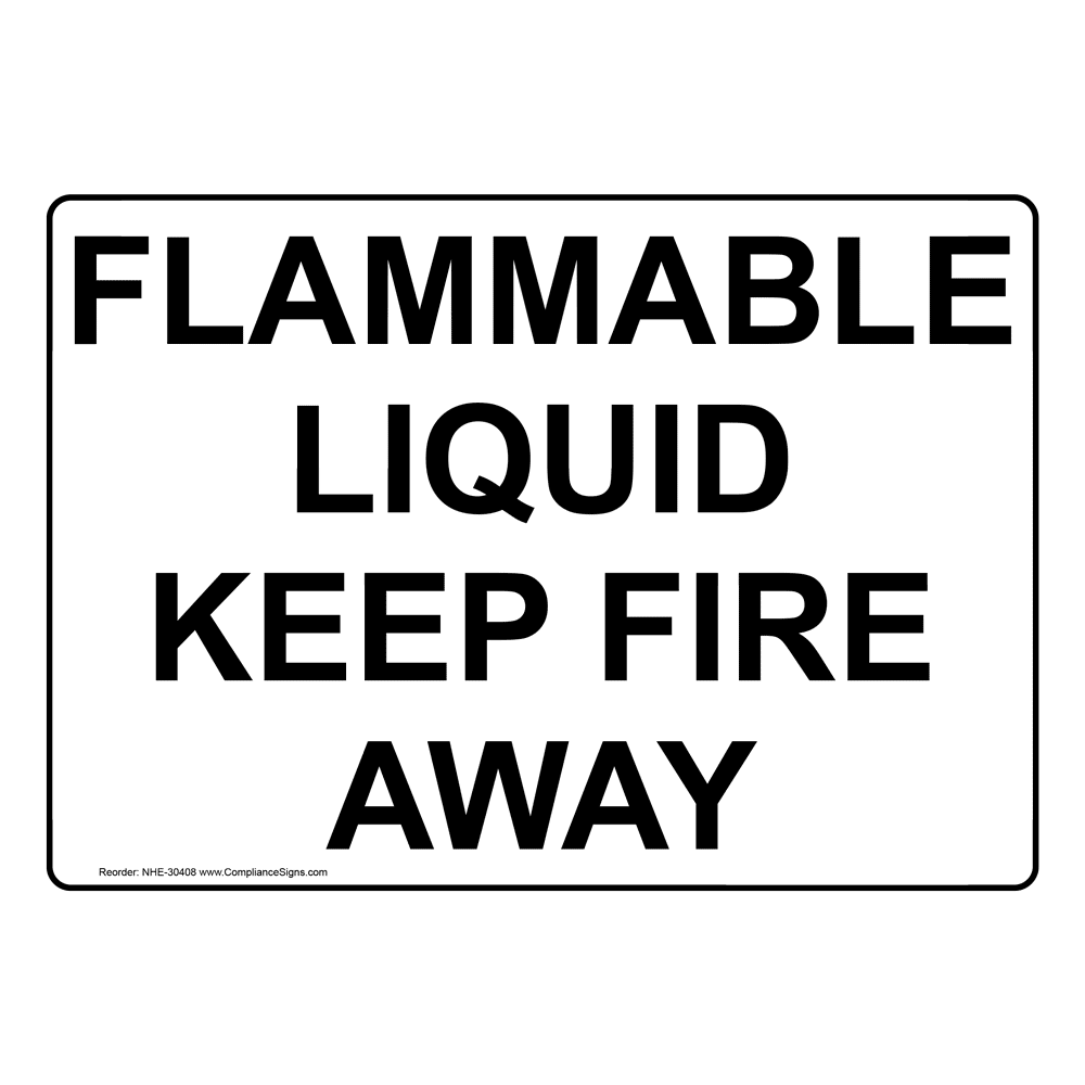 Highly Flammable Solvents In Area No Electronic Sign NHE30417