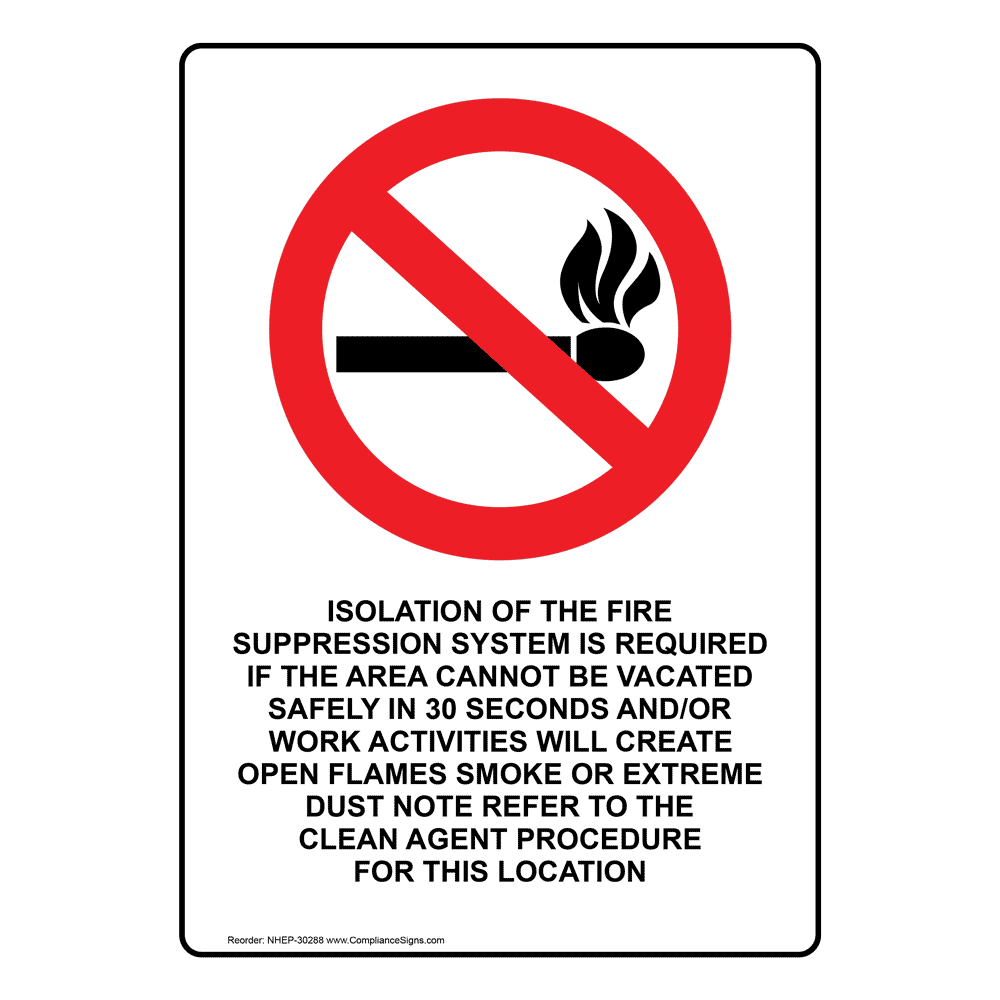 Fire Suppression System Signs