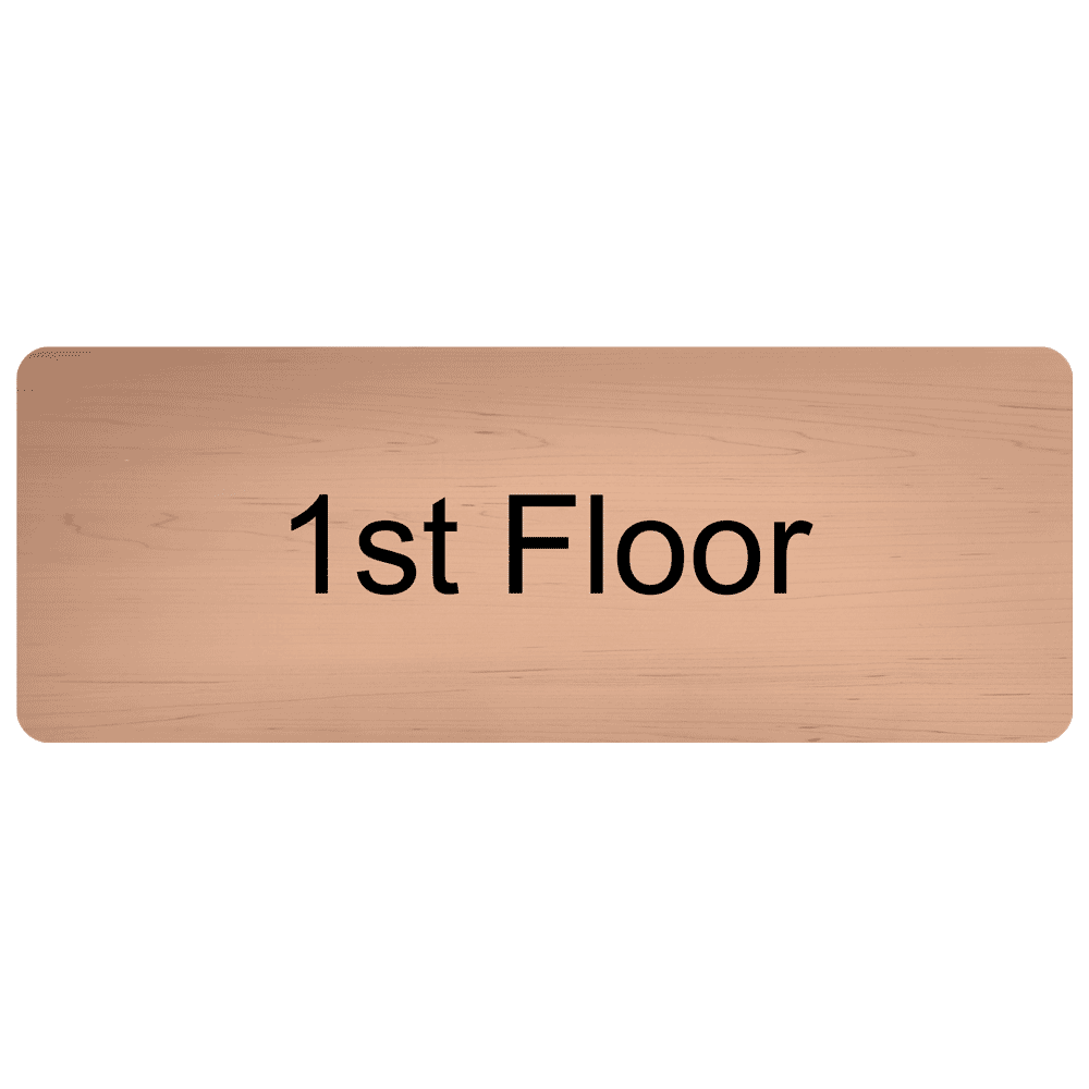Floor Number Engraved Sign EGRE250BLKonCSHW Floor / Level Numbers