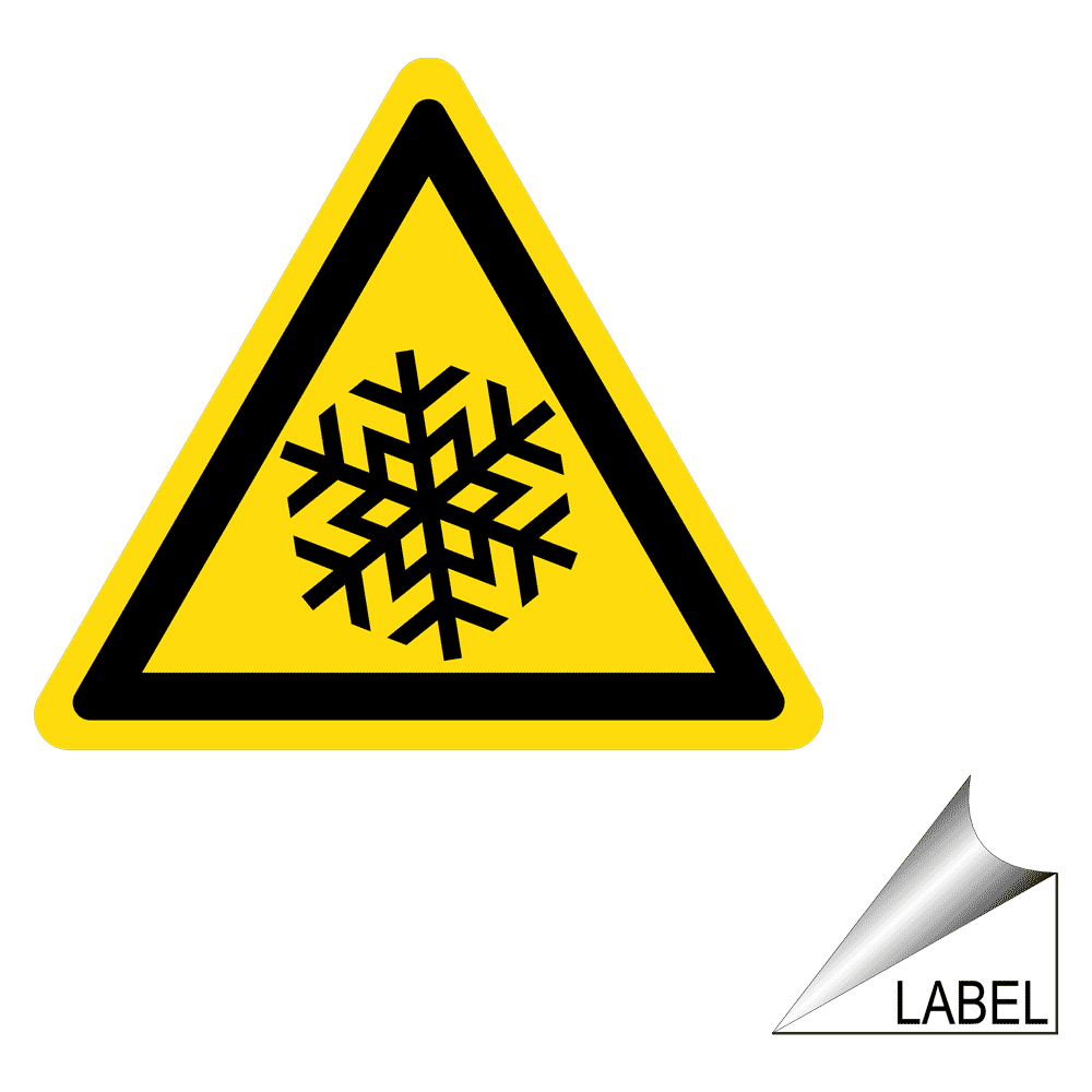 Cold Symbol Label LABELTRIANGLE16 Food Prep / Kitchen Safety