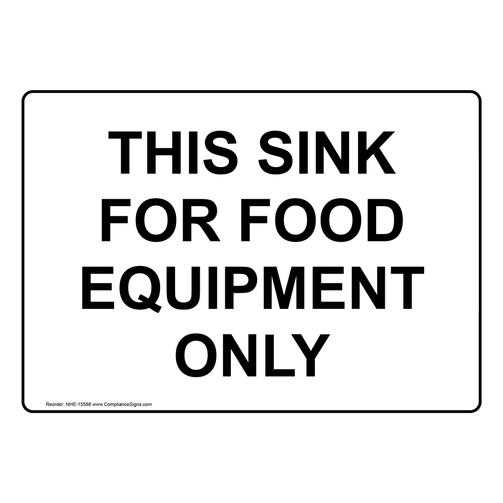 This Sink For Utensil Wash Only Sign NHE15586 Safe Food Handling