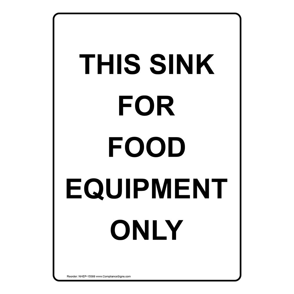 Portrait Food Preparation Area Bakery Only Sign NHEP15585 Kitchen Safety