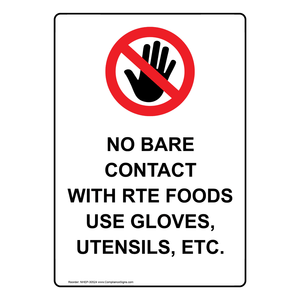 Portrait No Bare Contact With Rte Sign With Symbol NHEP 30524