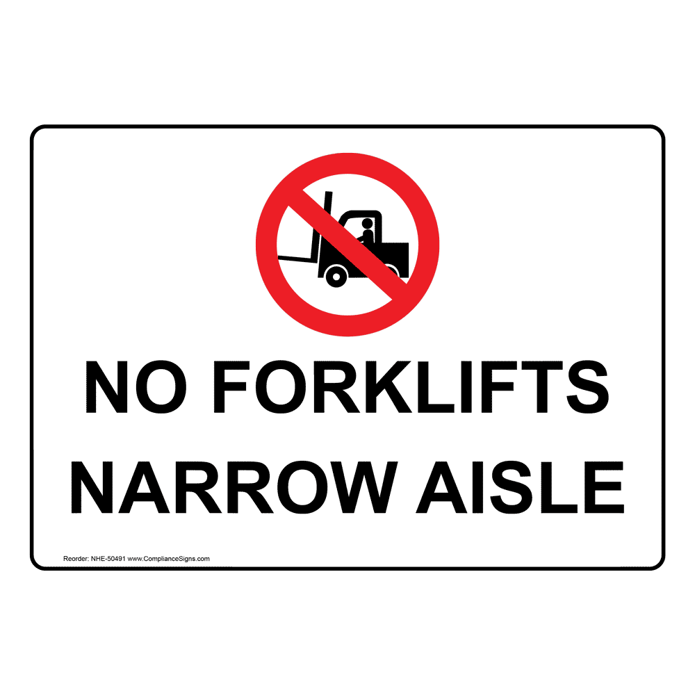 Forklifts Must Back Down Ramp Sign With Symbol NHE50450
