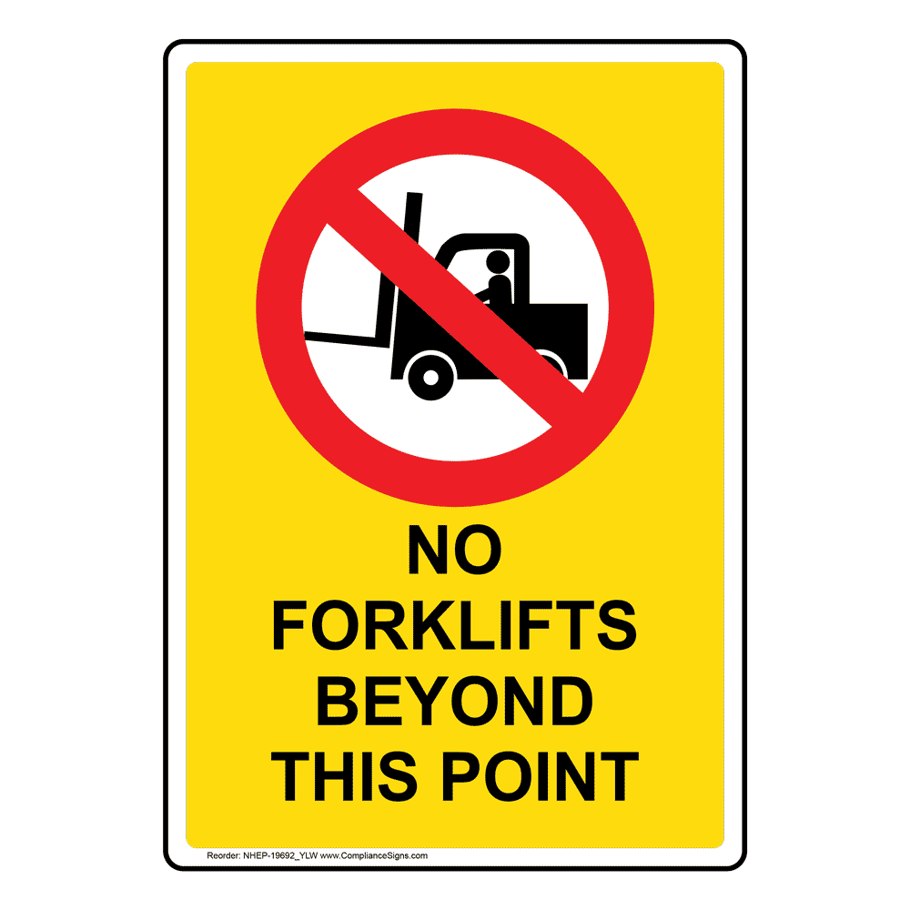Portrait Pallet Jack Parking Sign With Symbol NHEP19694_YLW