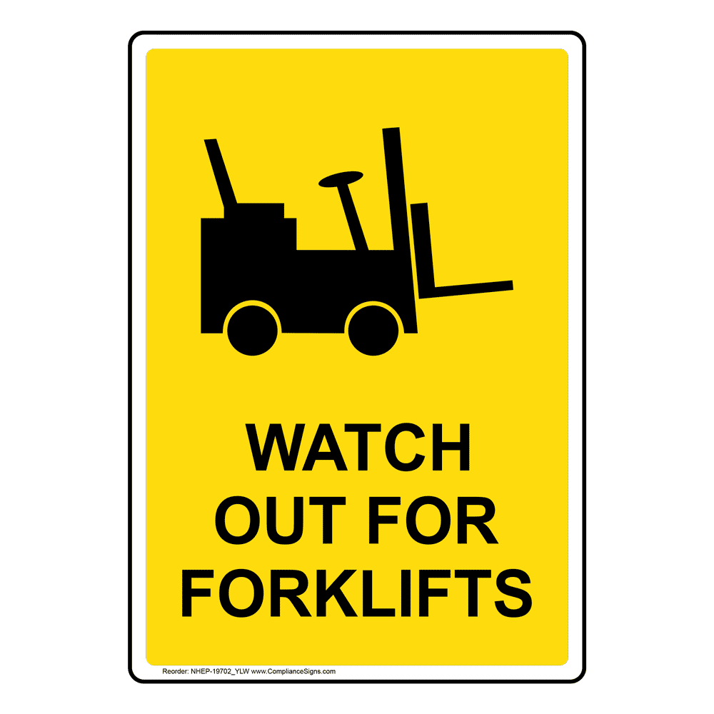 Portrait Pallet Jack Parking Sign With Symbol NHEP19694_YLW